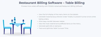 posist billing software table billing features